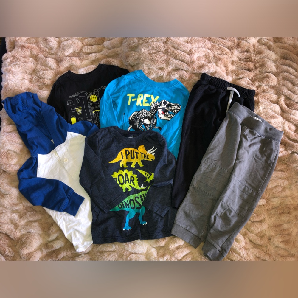 Boys 2T long sleeve shirts/ pants bundle